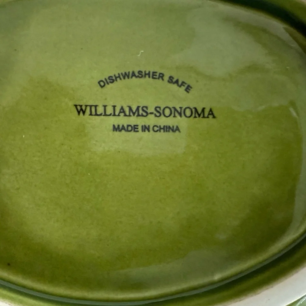 WILLIAM SONOMA green gourd plates